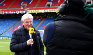 Crystal Palace manager Roy Hodgson gives an interview for BBC Sport.