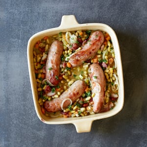 Rosie Sykes’ sausages and beans.