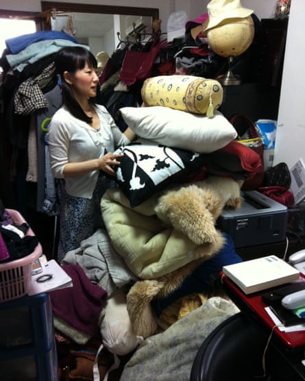 Marie Kondo helping to clear an apartment in Tokyo.