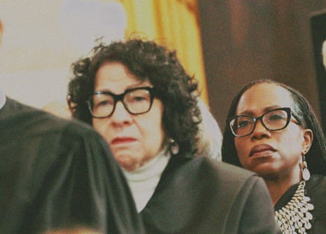 Sonia Sotomayor and Ketanji Brown Jackson at Donald Trump’s inauguration ceremony at the US Capitol last January.