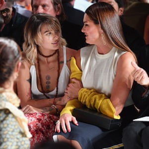 Paris Jackson and Brooke Shields attend the Calvin Klein Collection fashion show during New York Fashion Week