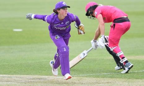 Emily Smith of the Hurricanes in action during the Women’s Big Bash League match against the Sydney Sixers last week.