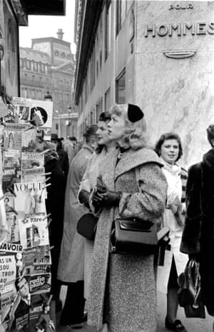 Roberta Cowell visits Paris with a friend.