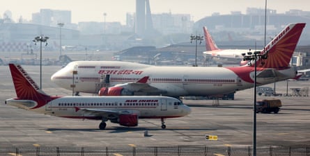 Air India passenger planes at the Chhatrapati Shivaji International Airport in Mumbai in 2015.