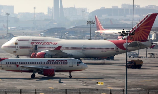 Air India planes in Mumbai