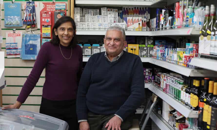 Jayant and Rajeshree Amin successful their store adjacent Mansion House conduit presumption successful London.