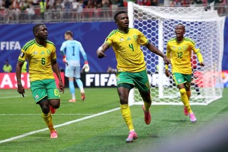 Teboho Mokoena scores for South Africa