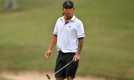 Anthony Kim plays a shot
