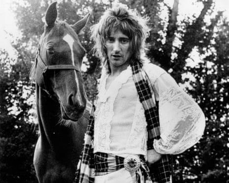Rod Stewart with a horse