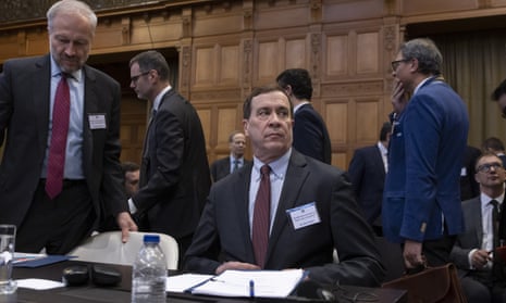 Richard Visek, the state department’s acting legal adviser, attends the international court of justice hearings on Israel's practices in the Palestinian territories.
