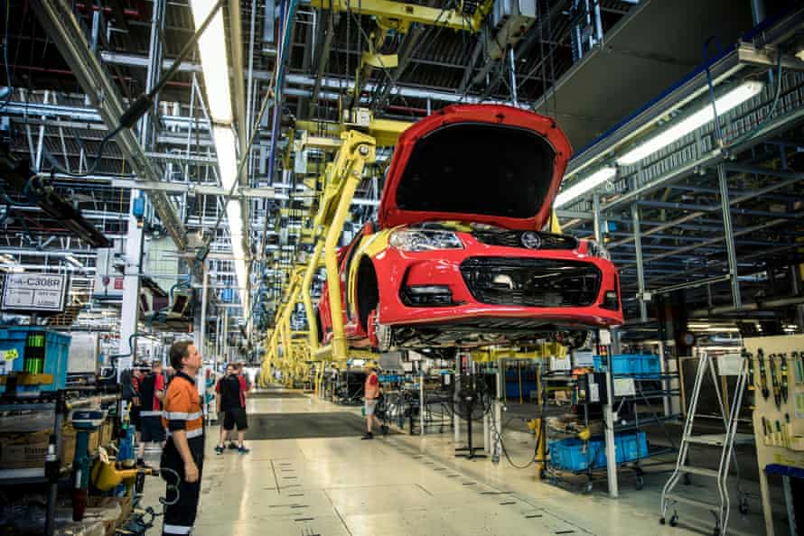 The final Holden Commodore comes off the line at the Elizabeth plant in 2017.