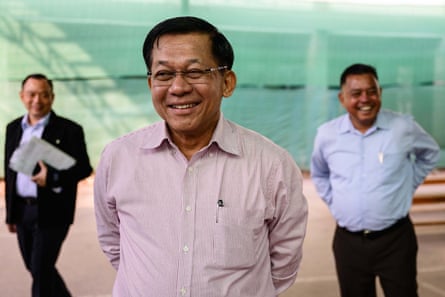 Military chief Min Aung Hlaing visits a polling station during the third and final phase of Myanmar’s general election.