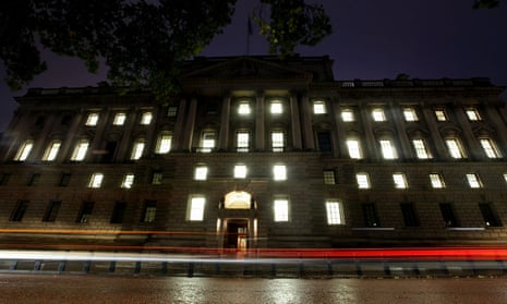 UK Treasury building in London