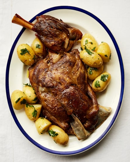 Skye Gyngell’s slow-cooked shoulder of lamb with chilli and fennel seeds.