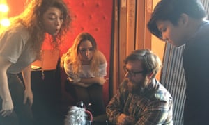 Teens learn film tips at an LA film studio.