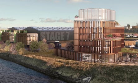 A computer-generated image of the proposed Crown Works Studios in Sunderland, a £450m development that will create 8,000 jobs.