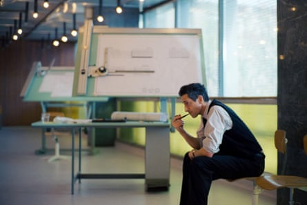 Adrien Brody as László Tóth in The Brutalist