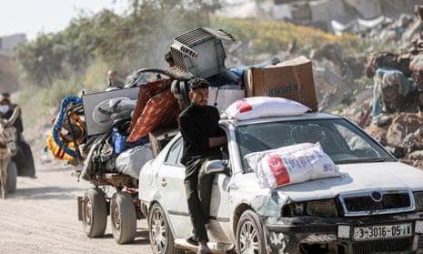 Palestinians flee areas of northern Gaza following Israeli evacuation orders for a number of neighbourhoods.