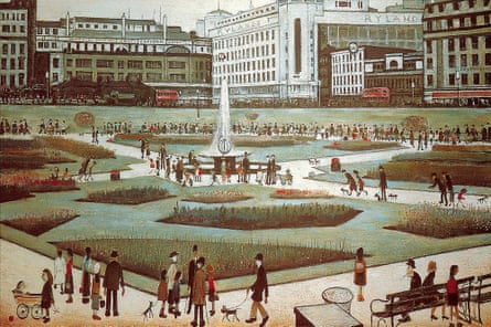 How it used to look: LS Lowry’s depiction of the demolished gardens, ‘Piccadilly Gardens, 1954’.