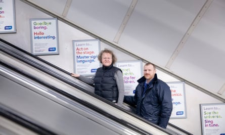 ‘It’s quite a significant behaviour to change’ … says Paul Stoneman, pictured with fellow TfL strategic planner Celia Harrison at Holborn station in London.
