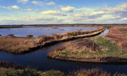 Keyhaven Lymington marshes on the Solent estuary