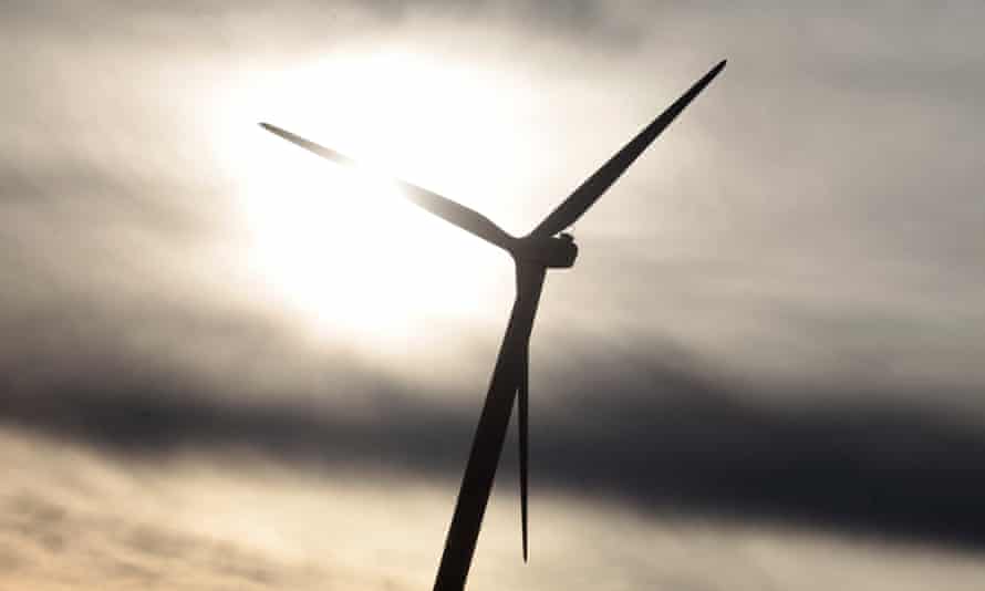 A wind turbine near Canberra, Australia