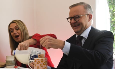 Anthony Albanese and Jodie Haydon