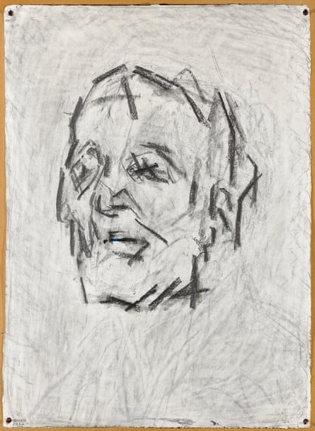Self-portrait IV, 2022 Graphite on paper 30 ½ x 22 inches; 77.5 x 55.9 cm Frank Auerbach