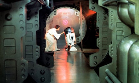 Leia and R2-D2 in Star Wars