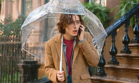 Timothée Chalamet in Woody Allen’s A Rainy Day in New York.