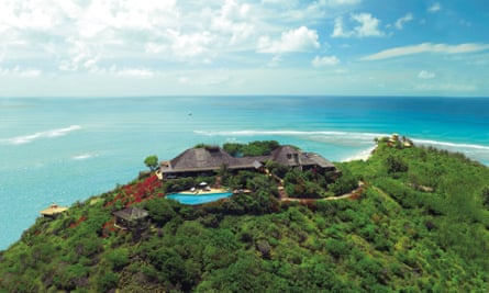 Branson’s Necker Island home in the Caribbean