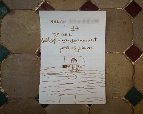 A handwritten letter from an anonymous teenage Moroccan girl who made the crossing to Ceuta.