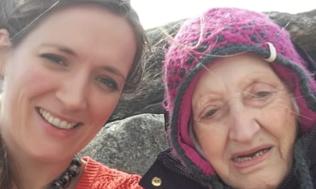 Leandra Ashton with her nan, Tina Thornborough, in Shetland in summer 2018.