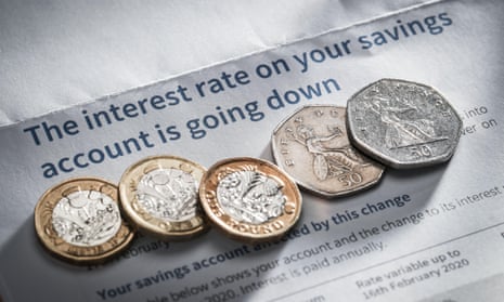 A Bank letter advising the customer the interest rates are going down on their savings account