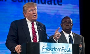 Donald Trump speaks about Jamiel Shaw, whose son was shot to death by an undocumented immigrant, during the election campaign.