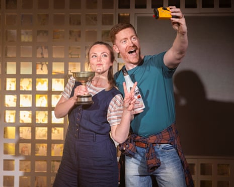 Katie Redford and Benedict Salter pose for a selfie in Scenes from a Friendship