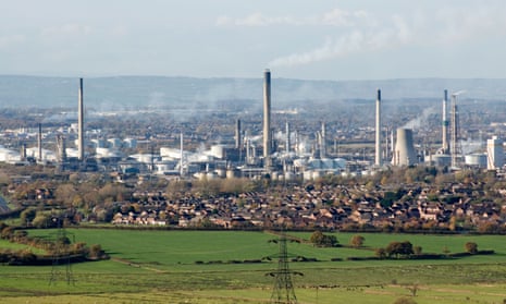 Stanlow oil refinery is seen near Ellesmere Port in Cheshire, UK