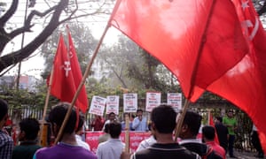 Garment factory workers protest in Dhaka on 23 December. A week-long shutdown at 50 factories ended on Tuesday.