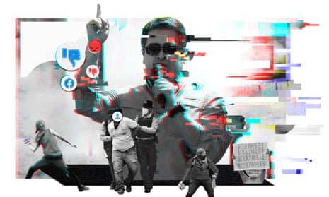 collage of political images, including Juan Orlando Hernández
