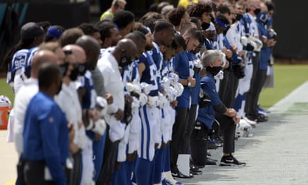 Colin Kaepernick Attacks Nfl Propaganda As Teams Protest On Opening Weekend Colin Kaepernick The Guardian