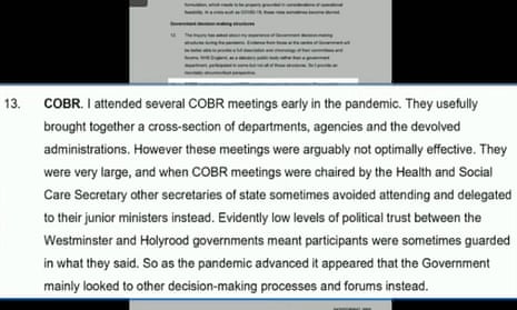 Extract from Stevens’ witness statement