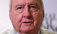Alan Jones speaks to media at a press conference in Sydney on Friday