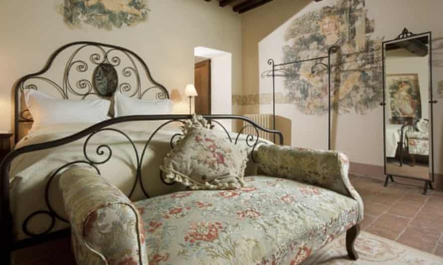 Bedroom at Palazzo Brandano, Petroio, Italy.