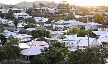 A general view of residential housing over the inner Brisbane suburb of Milton