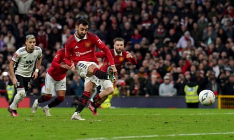 Fernandes scores from the penalty spot.