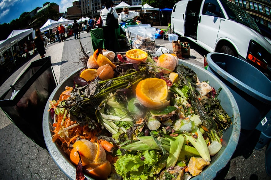 Compost collection at Union Square Greenmarket in New York