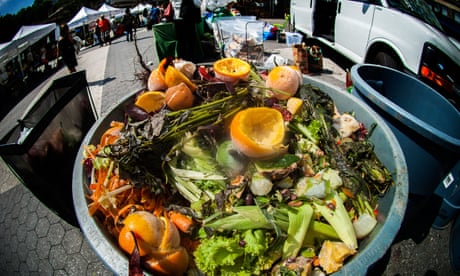 Compost collection at the Greenmarket in Union Square in New York