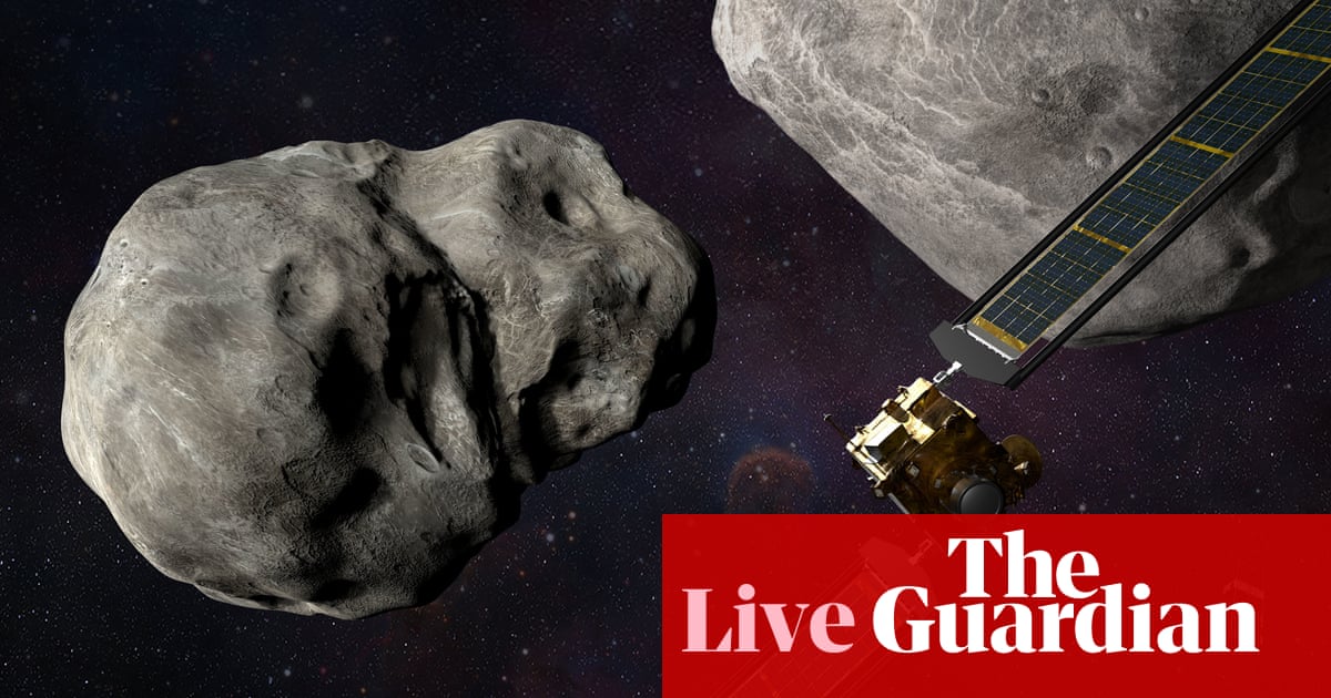 Nasa prepares to crash spacecraft into asteroid in ‘planetary defense test’ – live