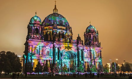 Berlin cathedral illuminated