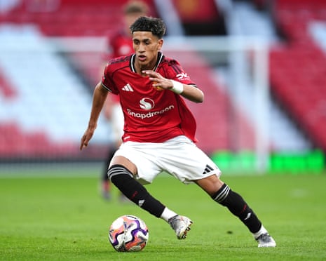 JJ Gabriel in action at youth level for Manchester United